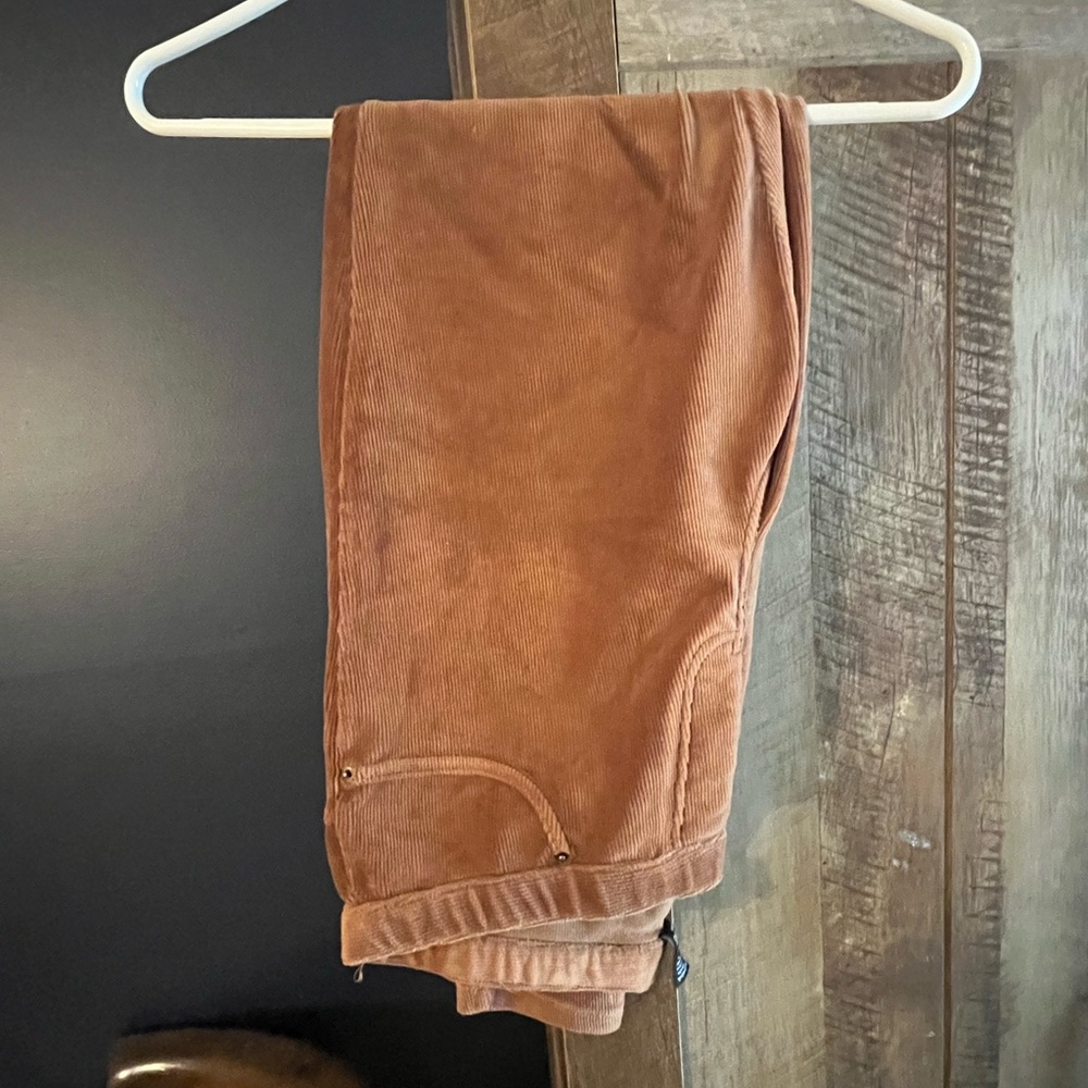 Corduroy feeling leggings, chestnut brown colour, stretchy, size L/XL, worn once
